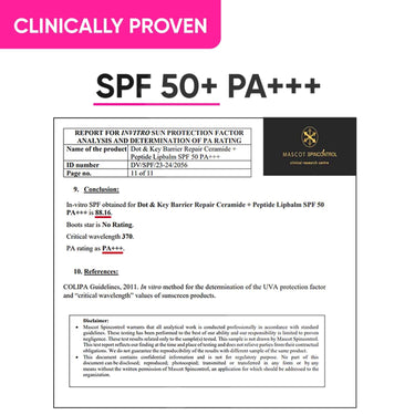 DOT & KEY Ceramide&Peptide Barrier Repair Lip Balm Spf 50,Pa+++|Red Romance|Uva/Uvb Lip Protection|Soft Tinted Lip Moisturizer|Boosts Collagen&Instantly Plumps Lip|Prevents Pigmentation|10Gm,1 Count