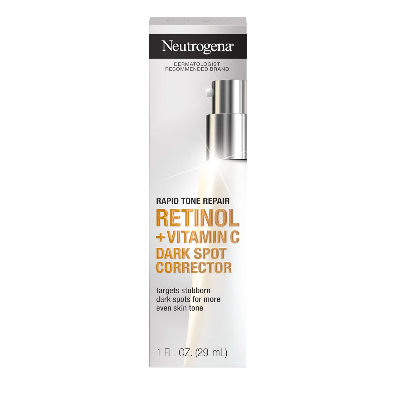 Neutrogena Rapid Tone Repair Dark Spot Corrector Face Serum with Hyaluronic Acid, Retinol & Vitamin C, Daily Anti Wrinkle Retinol Serum & Dark Spot Corrector to Brighten & Even Tone, 1 oz