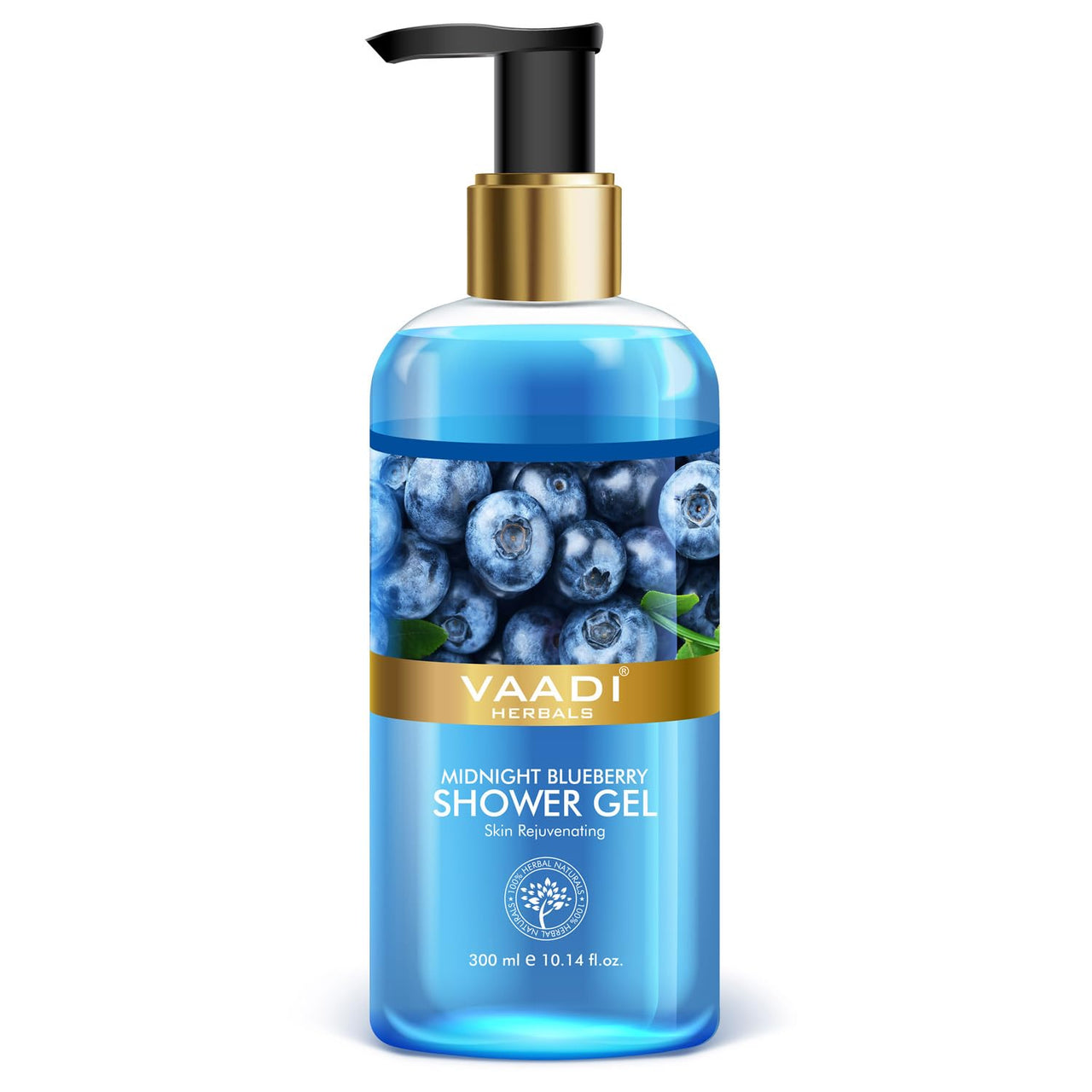 Vaadi Herbals Shower Gel, Midnight Blueberry, 300ml