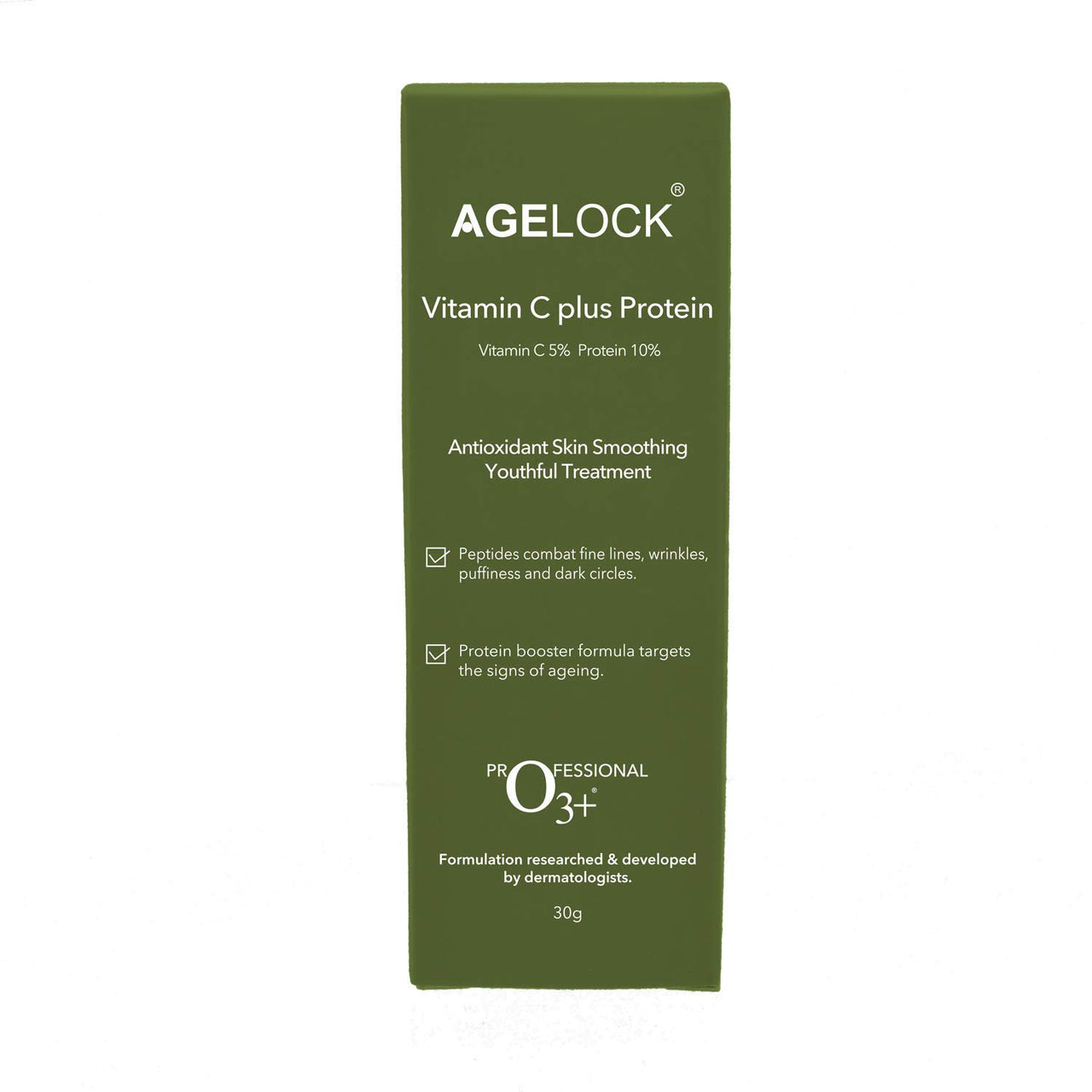 O3+ Agelock Vitamin C Protein Serum Antioxidant Anti-ageing Fine Lines & Wrinkle Removal Skin Smoothing for All Skin Types, 30g