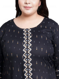 Yash Gallery Women's Rayon Geometric Printed Anarkali Kurta for Women