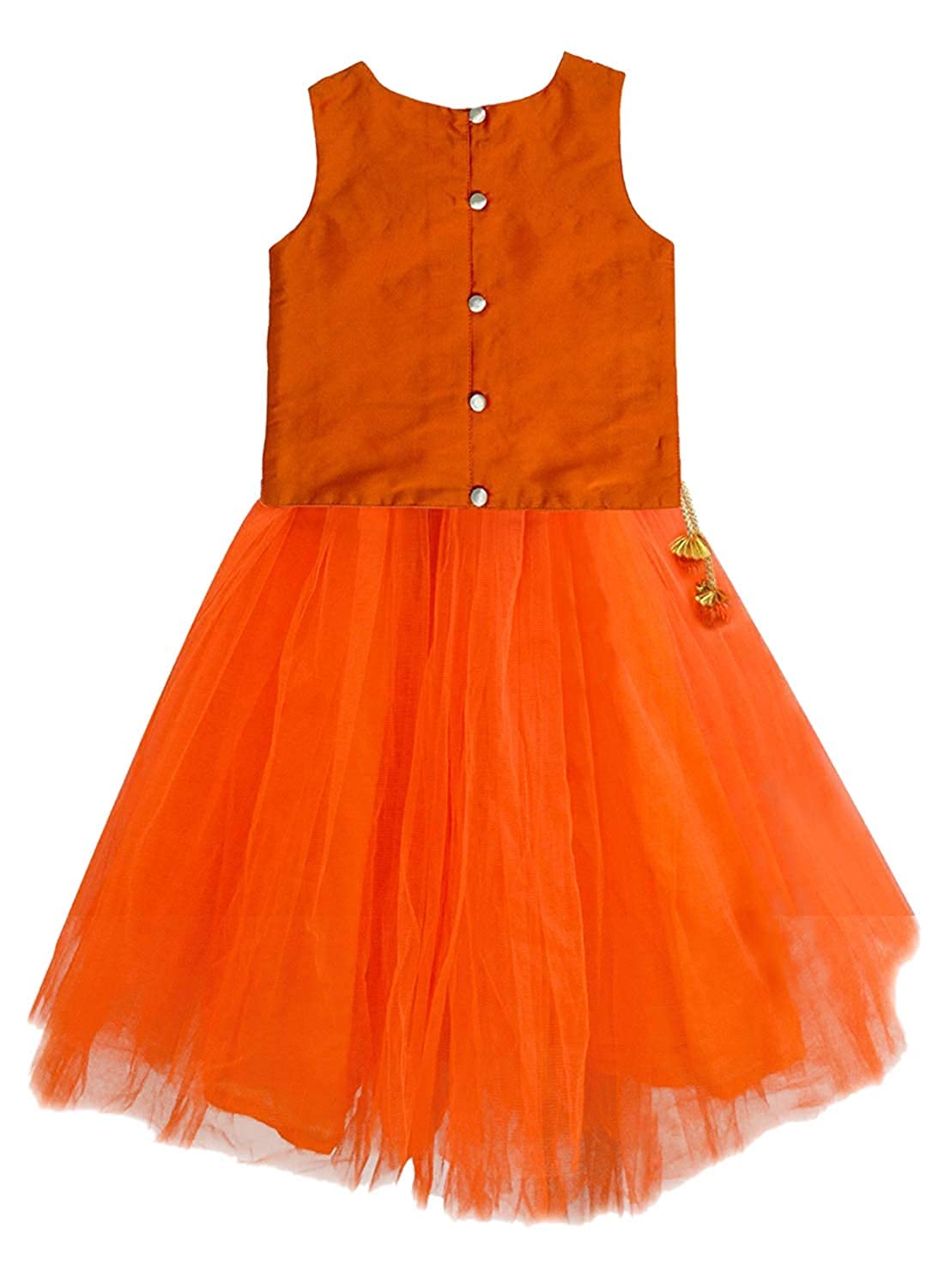 A.T.U.N Girls Lehenga Choli Multi-Turquoise