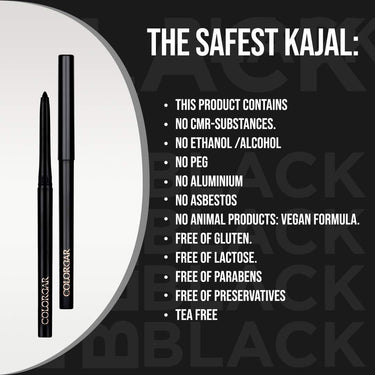 Colorbar cosmetics Intensely Rich Kajal-Creatively, Black, 0.30 g | Moisturizing | Longlasting | Smudge Proof |Long-wearing | Waterproof