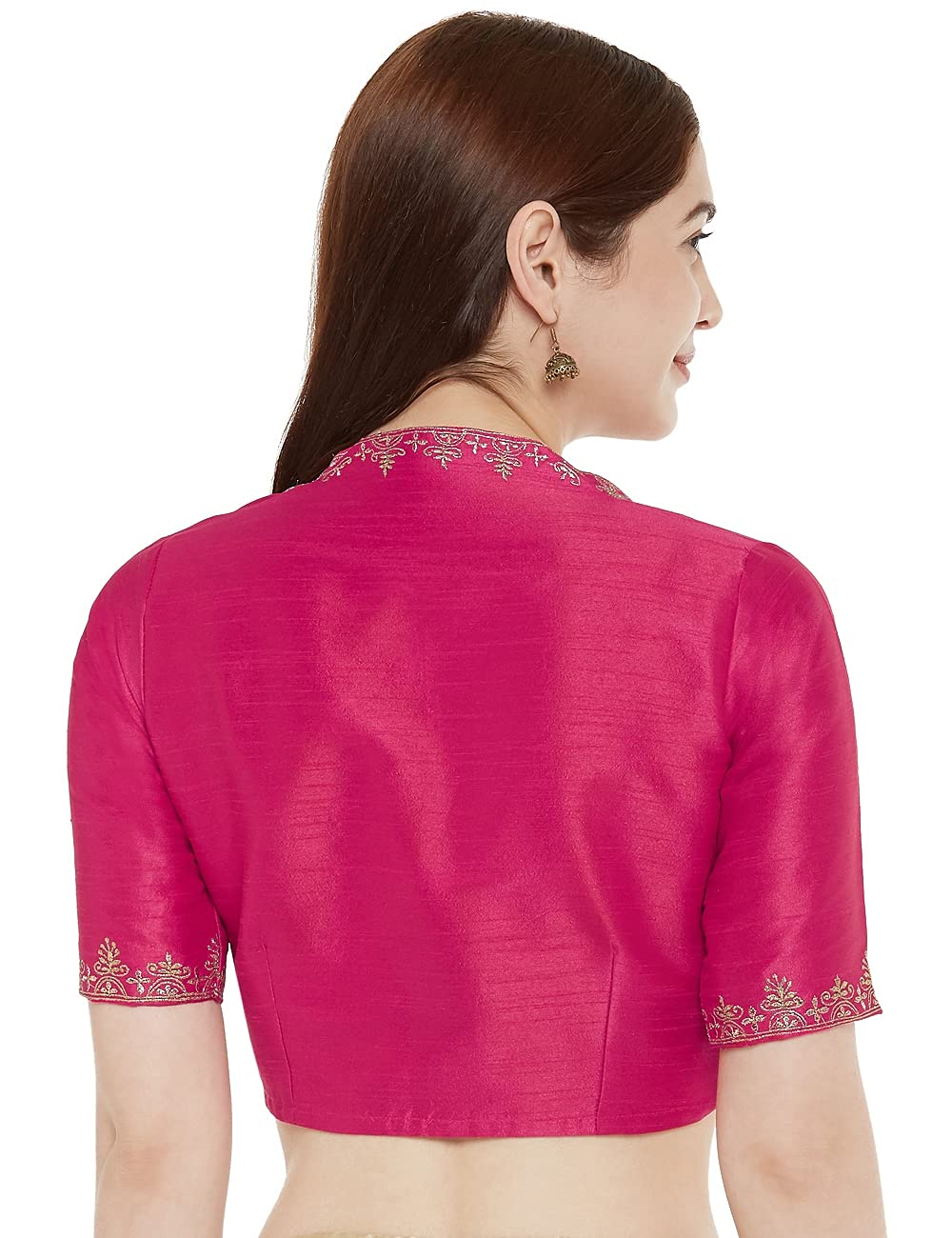 X3 Women's Polyester Sleeve Readymade Saree Blouse