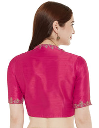 X3 Women's Polyester Sleeve Readymade Saree Blouse