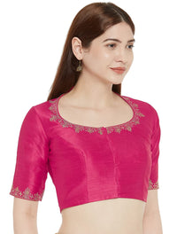 X3 Women's Polyester Sleeve Readymade Saree Blouse