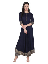 VASTRAMANIAA Women's Rayon Kurta Palazzo Ethnic Set