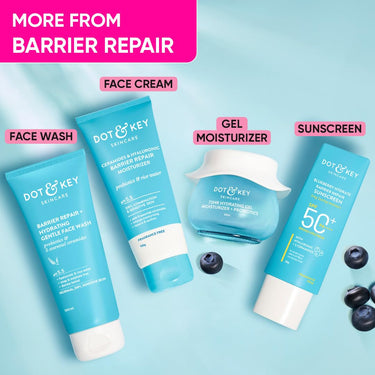 DOT & KEY Barrier Repair Moisture Stick On-The-Go Non Sticky Ceramides Moisturizer With Hyaluronic + Probiotic For Intense Moisturization&Skin Strengthening|For Dry Skin, Normal & Sensitive Skin|20G