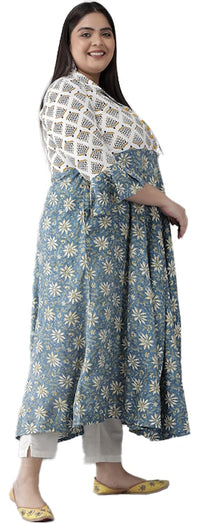 Yash Gallery Women's Viscose Rayon Floral Anarkali Kurta for Women