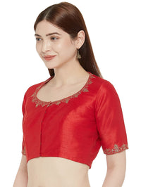X3 Women's Polyester Sleeve Readymade Saree Blouse