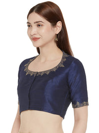 X3 Women's Polyester Sleeve Readymade Saree Blouse
