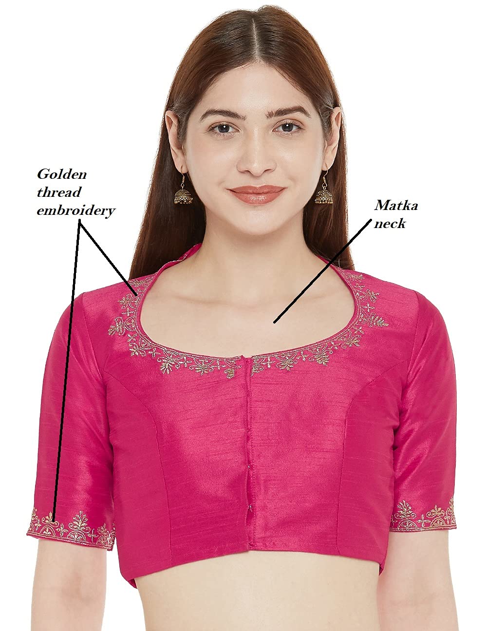 X3 Women's Polyester Sleeve Readymade Saree Blouse