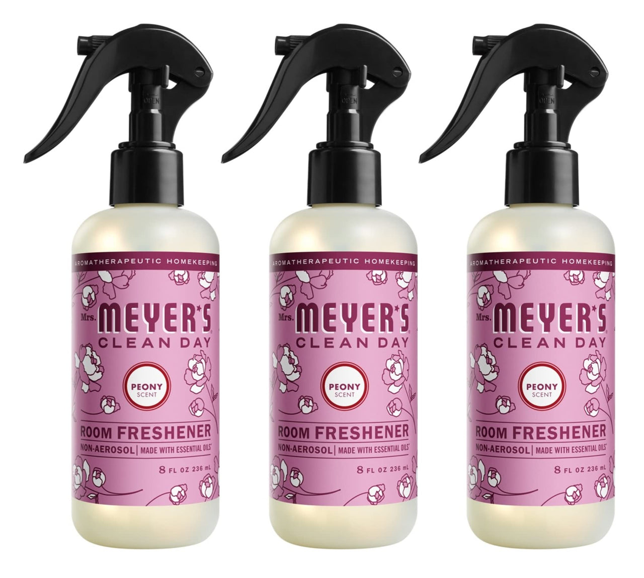 MRS. MEYER's CLEAN DAY Room and Air Freshener Spray, Non-Aerosol Spray Bottle Infused with Essential Oils, Lemon Verbena, 8 fl. oz - Pack of 3 8 Fl Oz (Pack of 3)