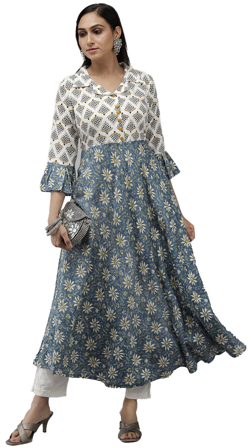 Yash Gallery Women's Viscose Rayon Floral Anarkali Kurta for Women