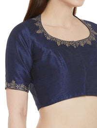 X3 Women's Polyester Sleeve Readymade Saree Blouse