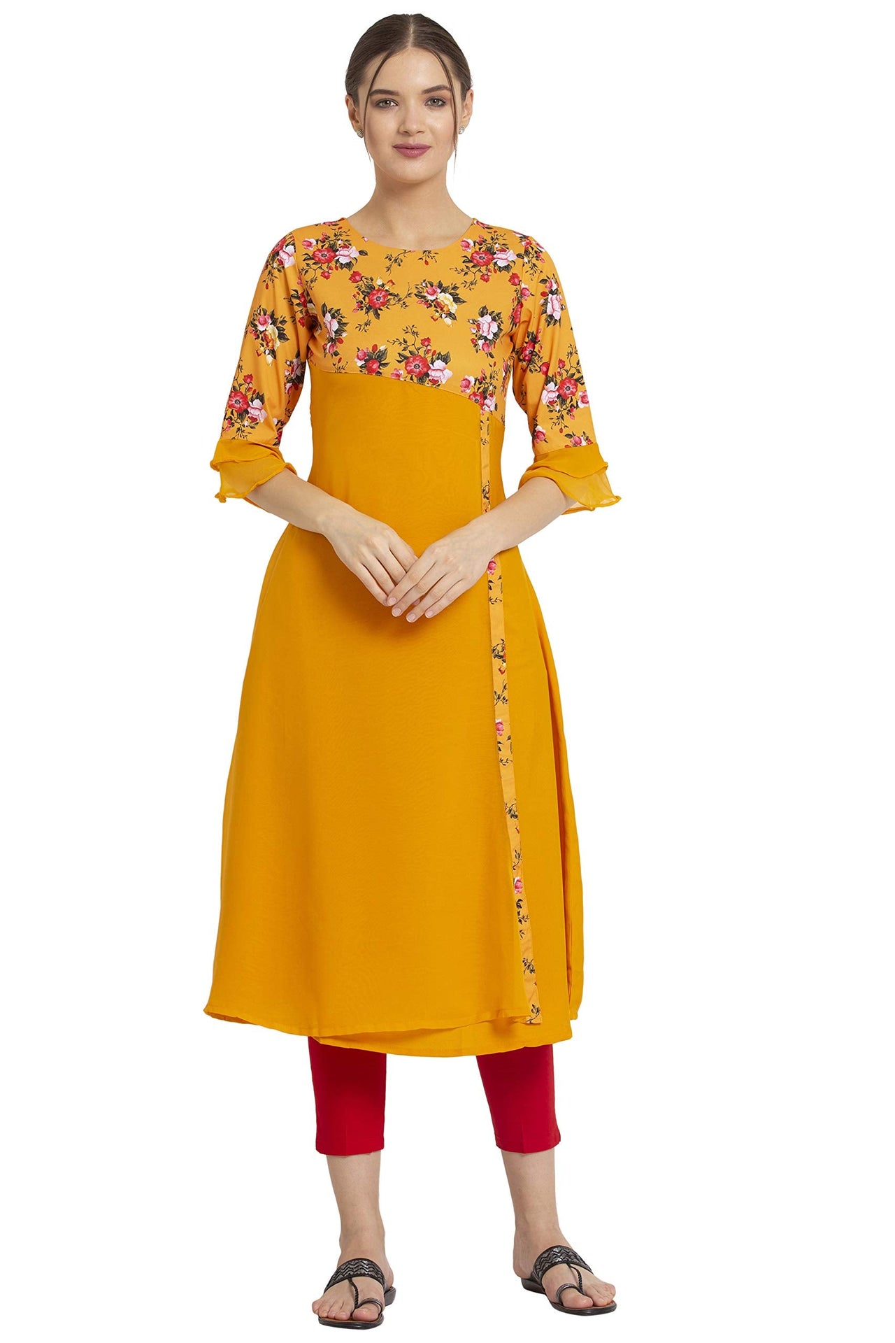 ALC Creation Women's Crepe A-line Kurta