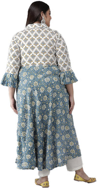 Yash Gallery Women's Viscose Rayon Floral Anarkali Kurta for Women