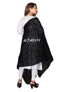 NZKAM Women's Embroidery Chiffon Aari Work Dupatta | Ethinic Dupattas for Girls