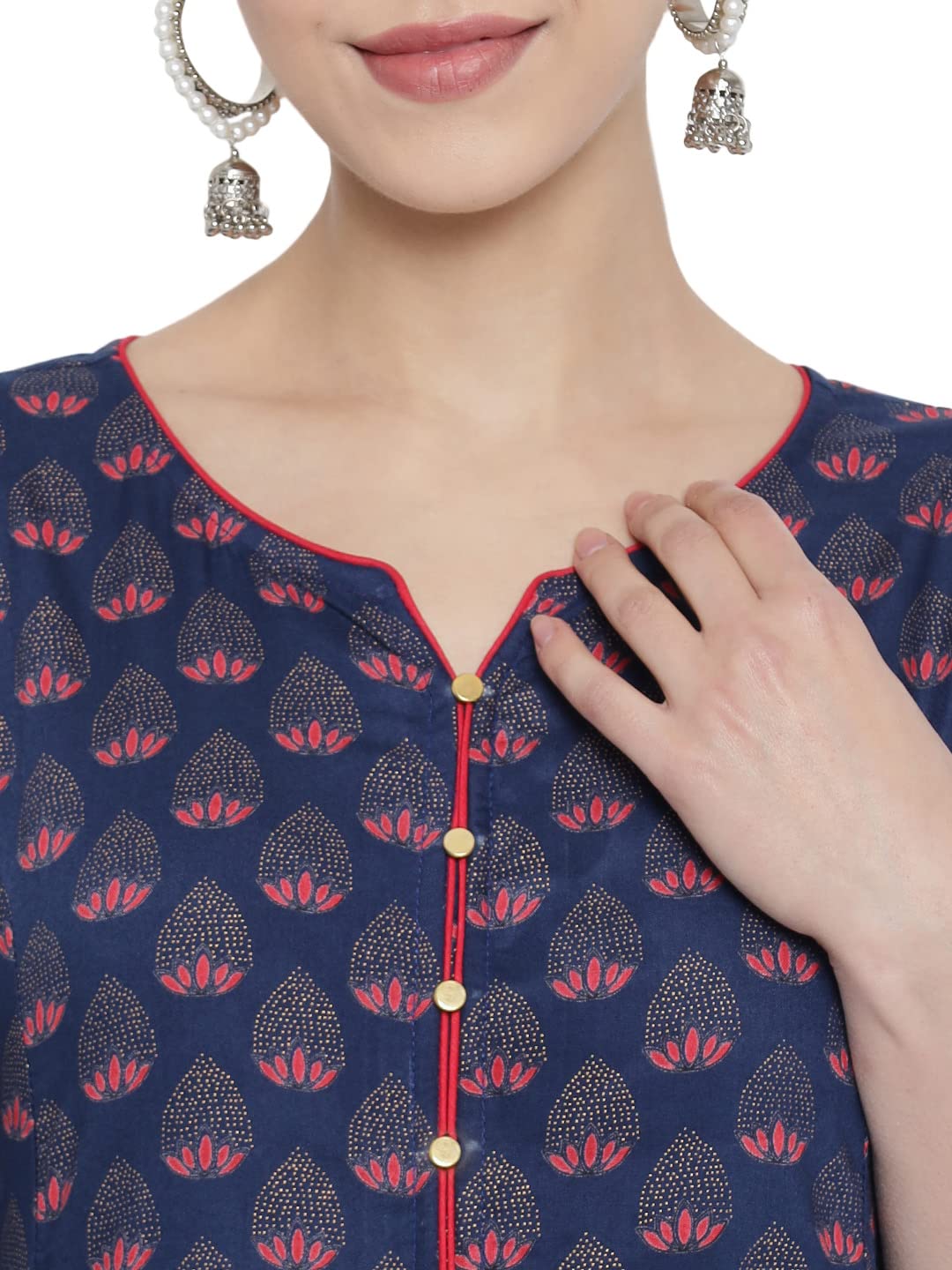 Yash Gallery Women's Rayon Floral Printed Anarkali Kurta for Women