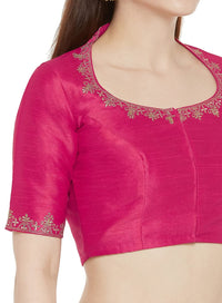 X3 Women's Polyester Sleeve Readymade Saree Blouse