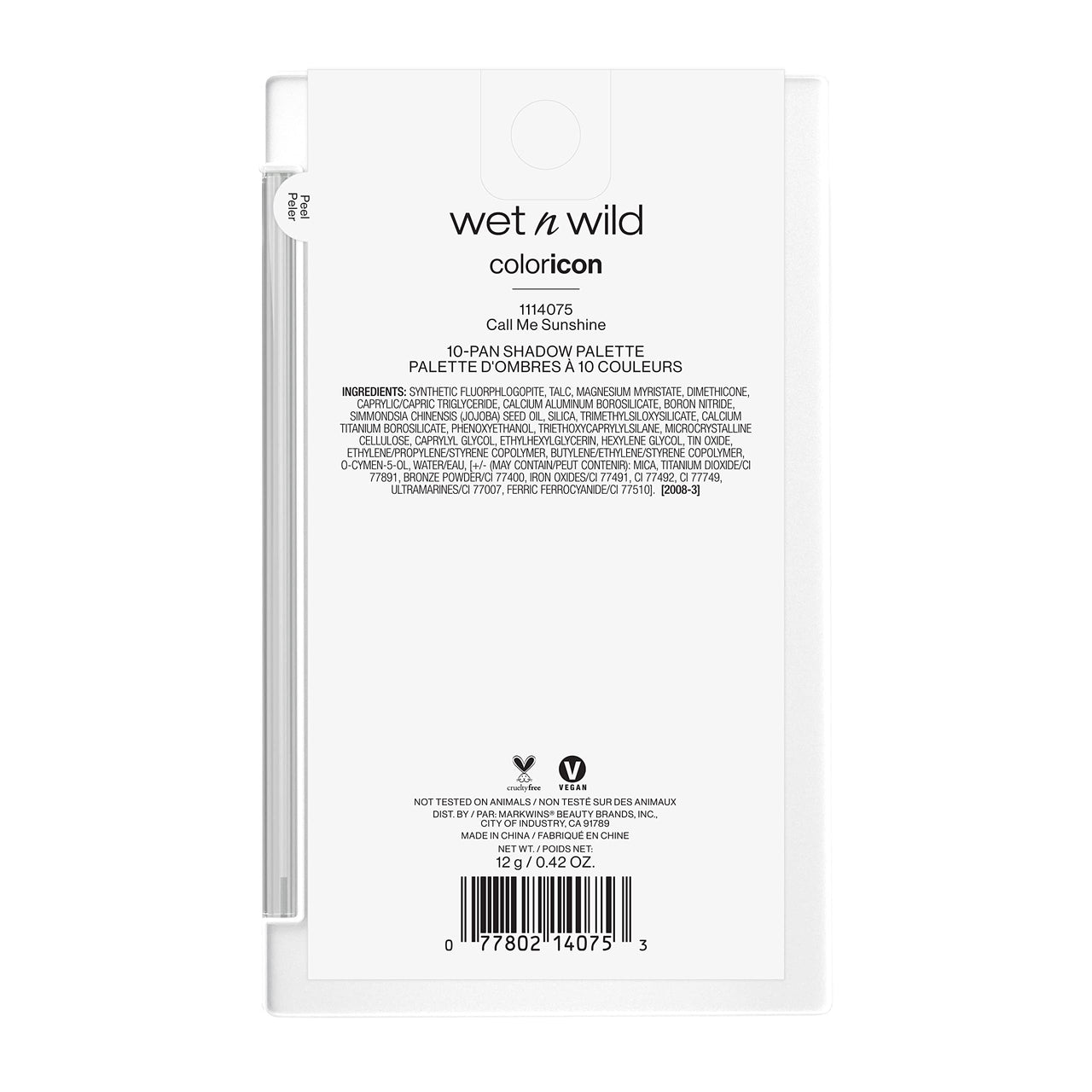 Wet n Wild NEW Color Icon 10 - Pan Matte Shadow Palette - Call Me Sunshine (Multicolor)