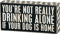 Primitives by Kathy Rustic Wooden Decor Sign - 'All you need is love...and dog' - Office/Farmhouse Decor, Dog Lovers Gift, 5