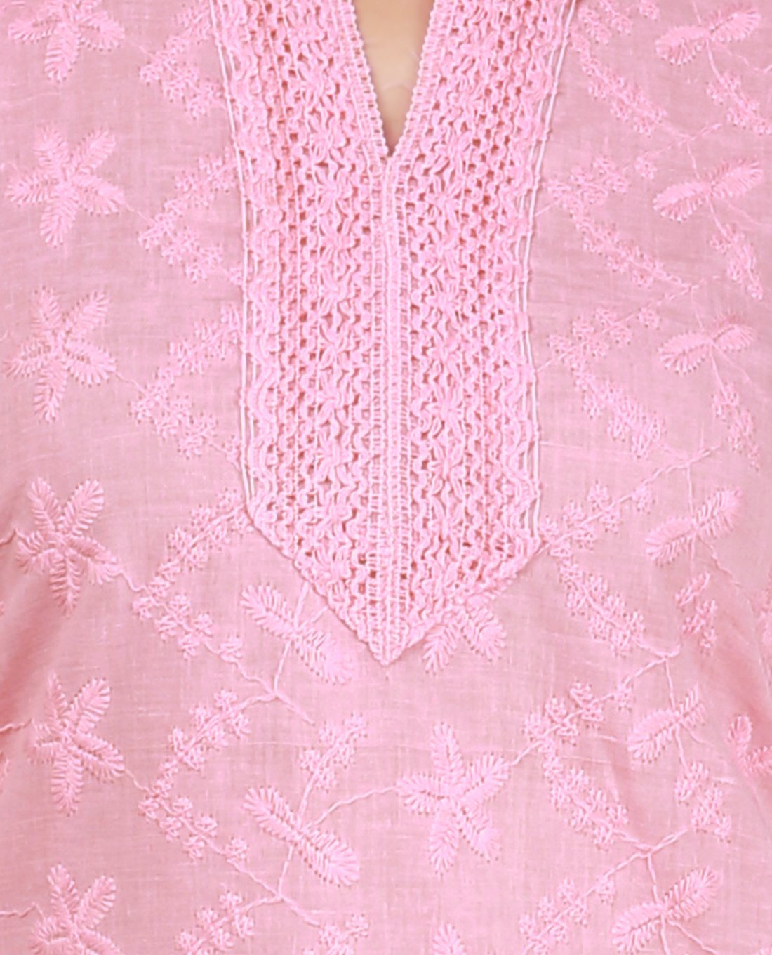 ZUNN Women's Chikankari Cotton Straight Kurta