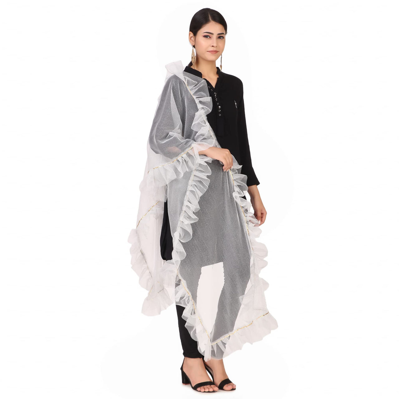 Traditions Bazaar Women's Starred Net Dupatta
