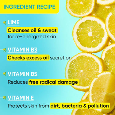 DOT & KEY Lime Rush Sports Face Wash Deep Cleans Oil, Sweat & Dirt For Refreshingly Clean & Oil Free Skin For All Skin Types Sulphate Free & Non Drying Facewash Active Sports Friendly 100Ml