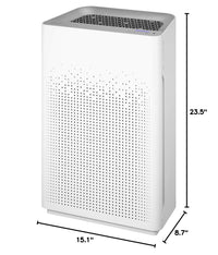 WINIX AM80 Air Purifier for Home Large Room Up to 1740 Ft² in 1 Hr With Air Quality Monitor, True HEPA, Advanced Odor Control Carbon Filter and Auto Mode, Captures Pet Allergies, Smoke, Dust Dark Gray
