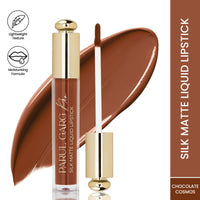 Parul Garg Beauty Silk Matte Liquid Lipstick | Long-Lasting & Smudge-Proof | Soft Matte Finish | Vegan & Clean Beauty | Hydrates with Shea Butter & Vitamin E | Shade: Chocolate Cosmos 03 - Deep Brown, 3ml