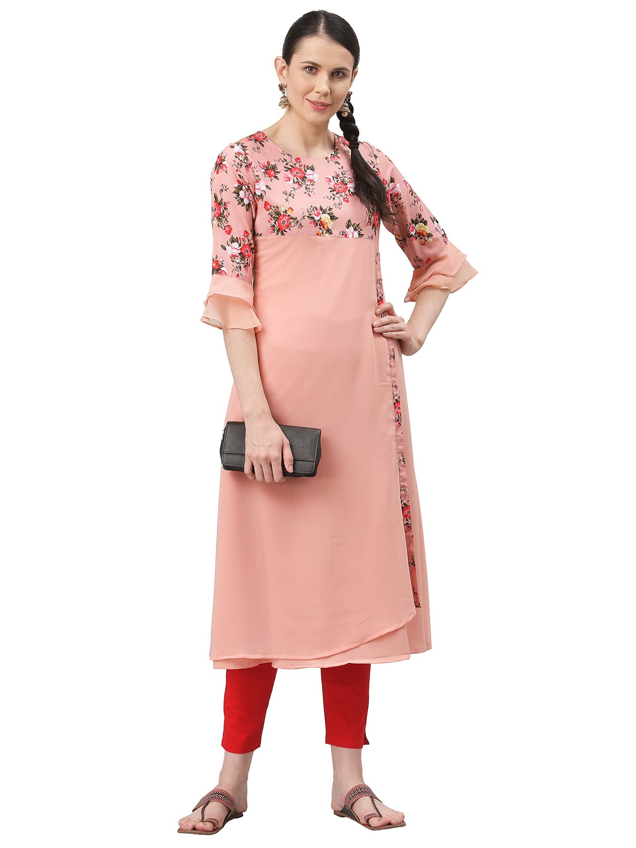 ALC Creation Women's Crepe A-line Kurta