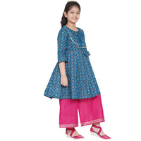 Bitiya By Bhama Girl's Cotton Blend Kurta & Palazzo