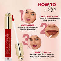 Parul Garg Beauty Silk Matte Liquid Lipstick | Long-Lasting & Smudge-Proof | Soft Matte Finish | Vegan & Clean Beauty | Hydrates with Shea Butter & Vitamin E | Shade: Chocolate Cosmos 03 - Deep Brown, 3ml