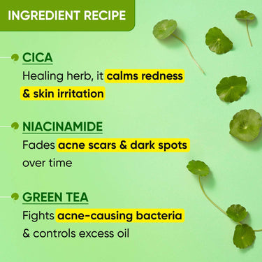 Dot & Key Cica Calming Skin Clarifying Toner with Green Tea & Niacinamide | Toner for Acne Prone Skin | Niacinamide Toner For Acne, Oily & Sensitive Skin | Fades Acne Scars & Dark Spots | 150ml