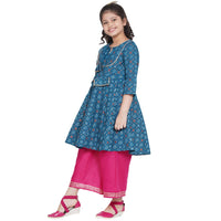 Bitiya By Bhama Girl's Cotton Blend Kurta & Palazzo