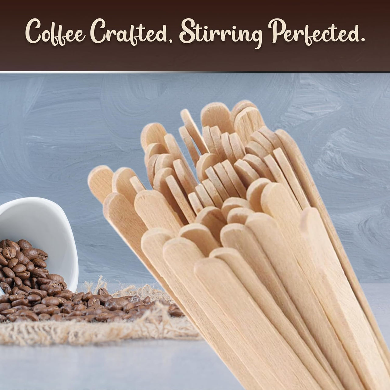 Perfect Stix Premium Wooden Coffee Stirrer Sticks, Thick Birch Wood 1000 Count, 5.5" Inches. Eco-Friendly Wooden Stirrers (5.5Inches / 1000PC) 1000 Count (Pack of 1)
