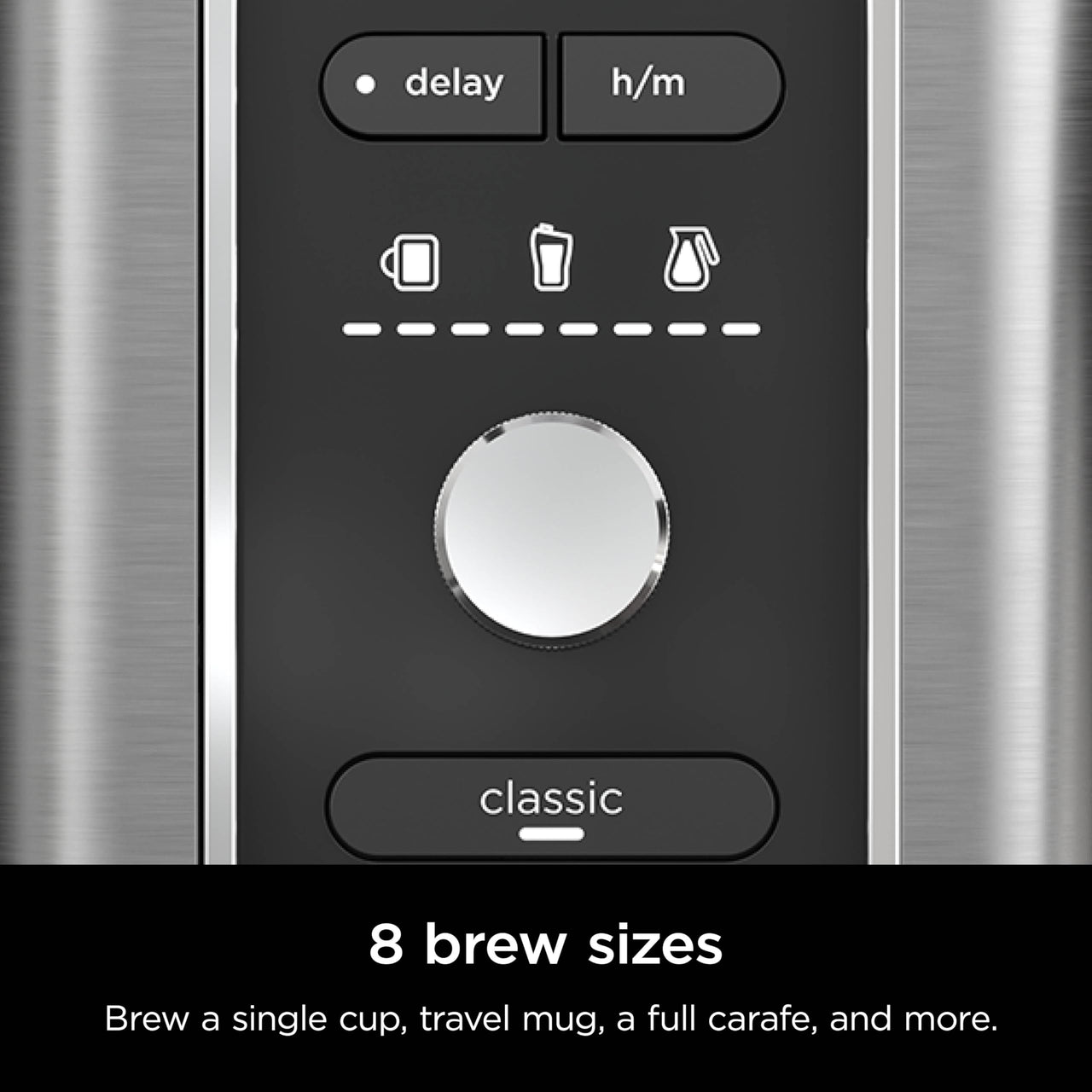 Ninja Specialty Coffee Maker, Hot & Iced Coffee, 6 Brew Styles, 8 Sizes, Small Cup to Travel Mug, 10-Cup Carafe, Fold-Away Frother, Permanent Filter, Removable Reservoir, Black, CM401 10 cup - Stainless Steel
