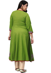 Yash Gallery Women's Cotton Angrakha Kurta
