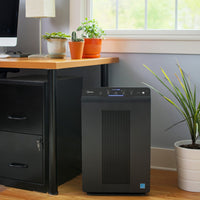 WINIX AM80 Air Purifier for Home Large Room Up to 1740 Ft² in 1 Hr With Air Quality Monitor, True HEPA, Advanced Odor Control Carbon Filter and Auto Mode, Captures Pet Allergies, Smoke, Dust Dark Gray
