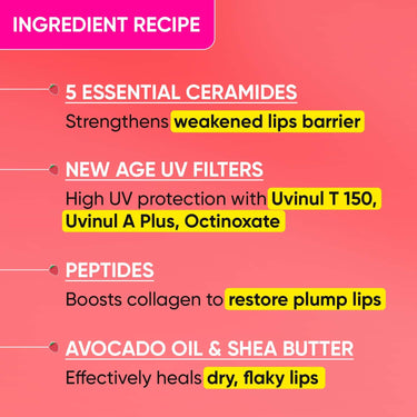 DOT & KEY Ceramide&Peptide Barrier Repair Lip Balm Spf 50,Pa+++|Red Romance|Uva/Uvb Lip Protection|Soft Tinted Lip Moisturizer|Boosts Collagen&Instantly Plumps Lip|Prevents Pigmentation|10Gm,1 Count