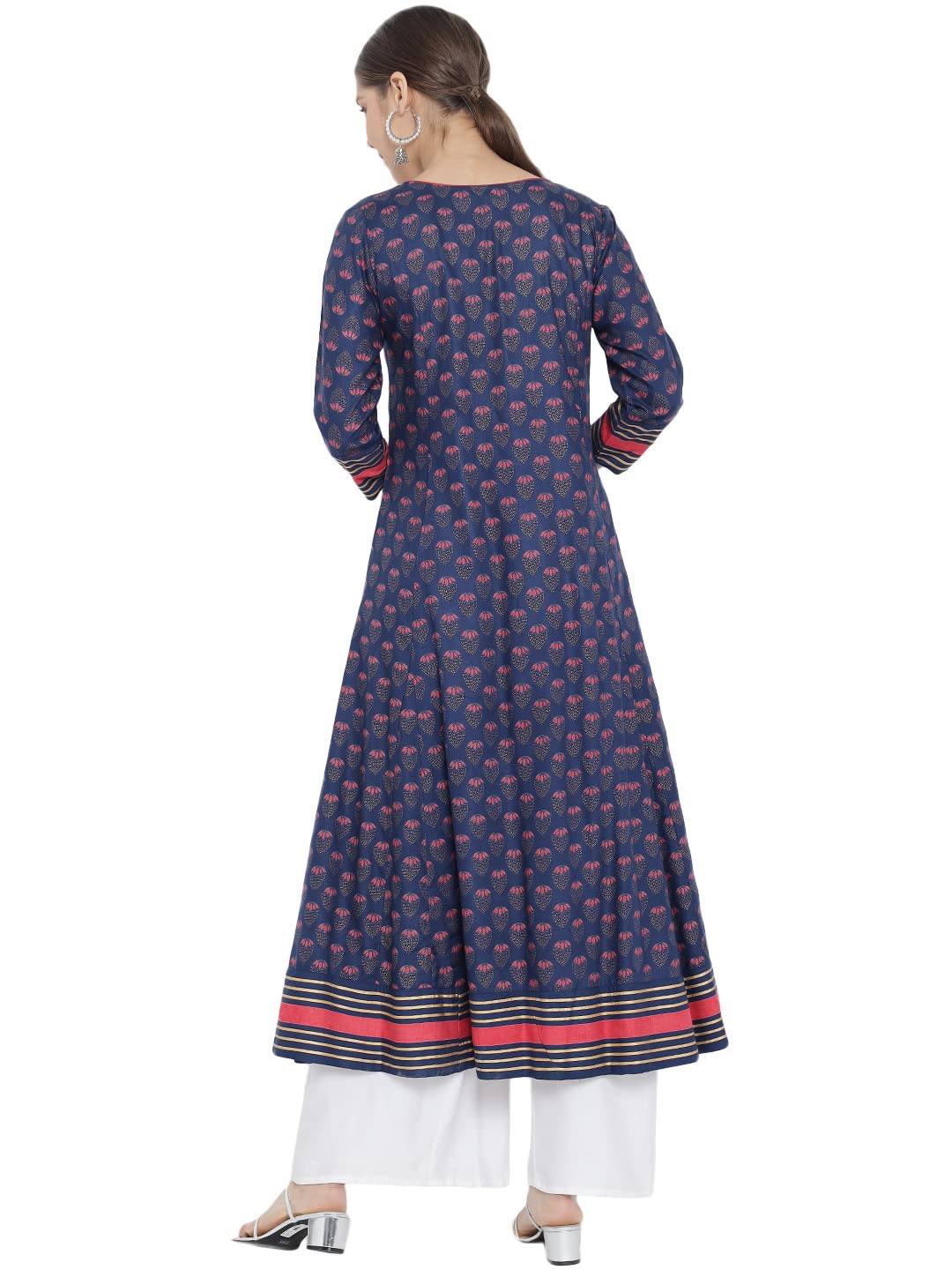 Yash Gallery Women's Rayon Floral Printed Anarkali Kurta for Women