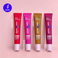 Blue Heaven Butter & Balm (15 Gm) Peptide based Tinted Lip Balm with SPF 20 PA++| Infused with Cupuacu Butter | Smoothing & Moisturizing | UVA/UVB Rays Protection | Strawberry