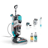 Shark EX201 CarpetXpert Upright Carpet, Area Rug & Upholstery Cleaner with StainStriker, Built-in Spot & Stain Cleaner, Perfect for Pets, Deep Cleaning & Tough Stain Removal, Carpet Shampooer, Cyan Shark CarpetXpert with StainStriker