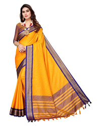 Tarshika Women's Cotton Silk Handloom Weaving Silk Saree With Rich Contrast Pallu(COTTON SILK SAREE_04)