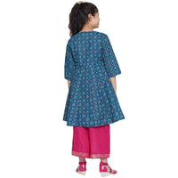 Bitiya By Bhama Girl's Cotton Blend Kurta & Palazzo