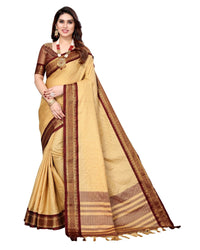 Tarshika Women's Cotton Silk Handloom Weaving Silk Saree With Rich Contrast Pallu(COTTON SILK SAREE_04)