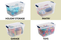 Rubbermaid Cleverstore Under the Bed 70 Qt Wheeled 2-Pack, Clear Storage Bins with Latching Lids, Stackable, BPA-Free, Made in USA Under the Bed - 2 Pack