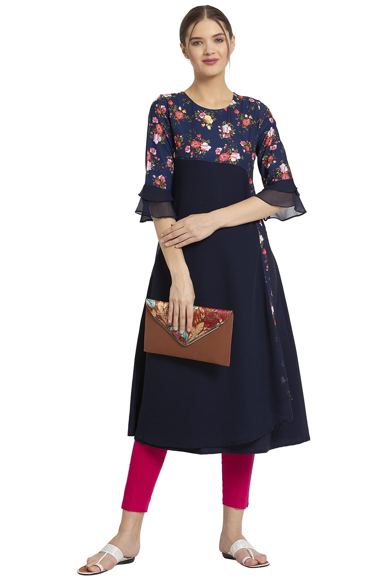 ALC Creation Women's Crepe A-line Kurta