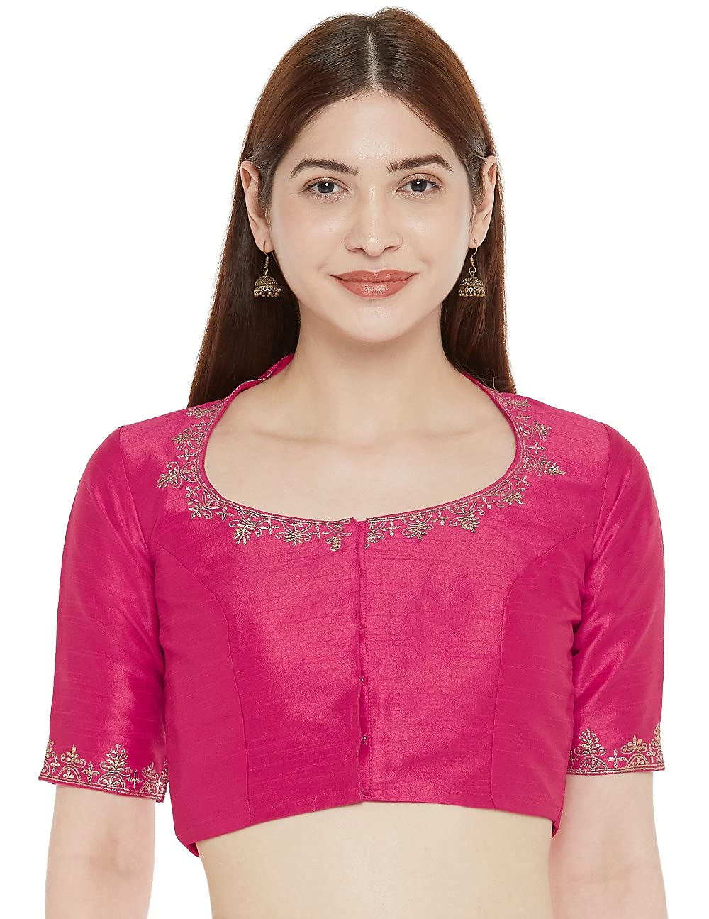X3 Women's Polyester Sleeve Readymade Saree Blouse